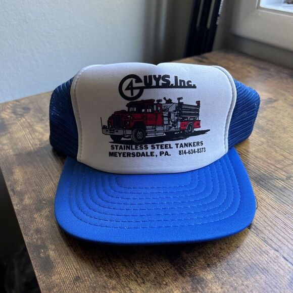 Vintage 4 Guys Inc. Tankers Pennsylvania Trucker Hat‎ Mesh Back OS Cap Workwear - Picture 1 of 7